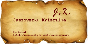 Jaszovszky Krisztina névjegykártya